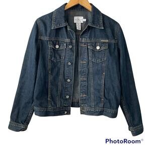 Calvin Klein Jean Jacket Dark Wash Denim size Small